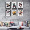 6p Demon Slayer Poster Anime Art Decor HD Print Painting for Living Room,Home Bedroom Playroom 20X25CM Unframed