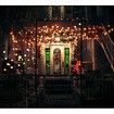 Luminous Halloween Porch Sign for Frontdoor Window Deocration Thrilling Banner with Glowing Green Skeleton at Night Add Terrorist