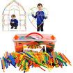 800Pcs 4D Straw Constructor Toys STEM Building Engineering Toys for Boys and Girls Gift