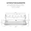 Chicken Leg Wing Rack 14 Slots Stainless Steel Metal Roaster Stand with Drip Tray for Smoker Grill or Oven Dishwasher Safe, Non-Stick, Great for BBQ, Picnic