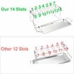 Chicken Leg Wing Rack 14 Slots Stainless Steel Metal Roaster Stand with Drip Tray for Smoker Grill or Oven Dishwasher Safe, Non-Stick, Great for BBQ, Picnic