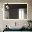 LED Backlit Bathroom Mirror Anti-Fog Vanity Mirrors with Lights Wall Mounted Lighted Mirror 100x60cm