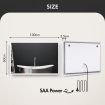 LED Backlit Bathroom Mirror Anti-Fog Vanity Mirrors with Lights Wall Mounted Lighted Mirror 100x60cm