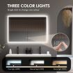 LED Backlit Bathroom Mirror Anti-Fog Vanity Mirrors with Lights Wall Mounted Lighted Mirror 100x60cm