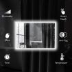 LED Backlit Bathroom Mirror Anti-Fog Vanity Mirrors with Lights Wall Mounted Lighted Mirror 100x60cm