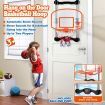 Mini Basketball Hoop Door Ring Wall Mounted Indoor Hang On Toy Set for Kids with Ball Electronic Scoreboard