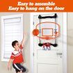 Mini Basketball Hoop Door Ring Wall Mounted Indoor Hang On Toy Set for Kids with Ball Electronic Scoreboard
