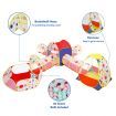 Kids Teepee 7 In 1 Pop Up Tent Playhouse Ball Pit Crawl Tunnel Basketball Hoop Playground Activity Centre Outdoor Indoor