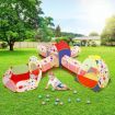 Kids Teepee 7 In 1 Pop Up Tent Playhouse Ball Pit Crawl Tunnel Basketball Hoop Playground Activity Centre Outdoor Indoor