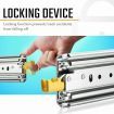 Drawer Slide Rails Heavy Duty Locking Runners Ball Bearing Cabinet Guide Track 227Kg