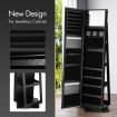Jewellery Organiser Makeup Storage Cabinet Mirror Armoire 360 Degree Rotating Wood Necklace Earring Ring Holders