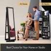 Jewellery Organiser Makeup Storage Cabinet Mirror Armoire 360 Degree Rotating Wood Necklace Earring Ring Holders