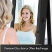 Jewellery Organiser Makeup Storage Cabinet Mirror Armoire 360 Degree Rotating Wood Necklace Earring Ring Holders