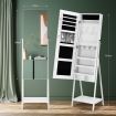 Jewellery Organiser Storage Cabinet Mirror Makeup Cosmetic Wooden Jewelry Organizer Armoire with LED