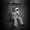 Halloween Animatronic Scary Toys, Motion Sensor Hanging Skeleton Toy, Caged Prisoner, Haunted House Decorations, Halloween Props