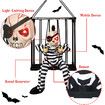 Halloween Animatronic Scary Toys, Motion Sensor Hanging Skeleton Toy, Caged Prisoner, Haunted House Decorations, Halloween Props