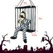 Halloween Animatronic Scary Toys, Motion Sensor Hanging Skeleton Toy, Caged Prisoner, Haunted House Decorations, Halloween Props