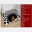 3D Vortex Optical Illusion Rug Round Carpet Clown Doormat for Lvining Bedroom Black White Plaid 3D Visual(50*80cm)