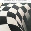 3D Vortex Optical Illusion Rug Round Carpet Clown Doormat for Lvining Bedroom Black White Plaid 3D Visual(50*80cm)