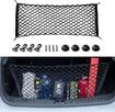 Heavy Duty Cargo Net Stretchable,Car Interior Accessories,Adjustable Elastic Trunk Storage Net with Hook for SUVs,Cars and Trucks (43.3x15.8 Inch)