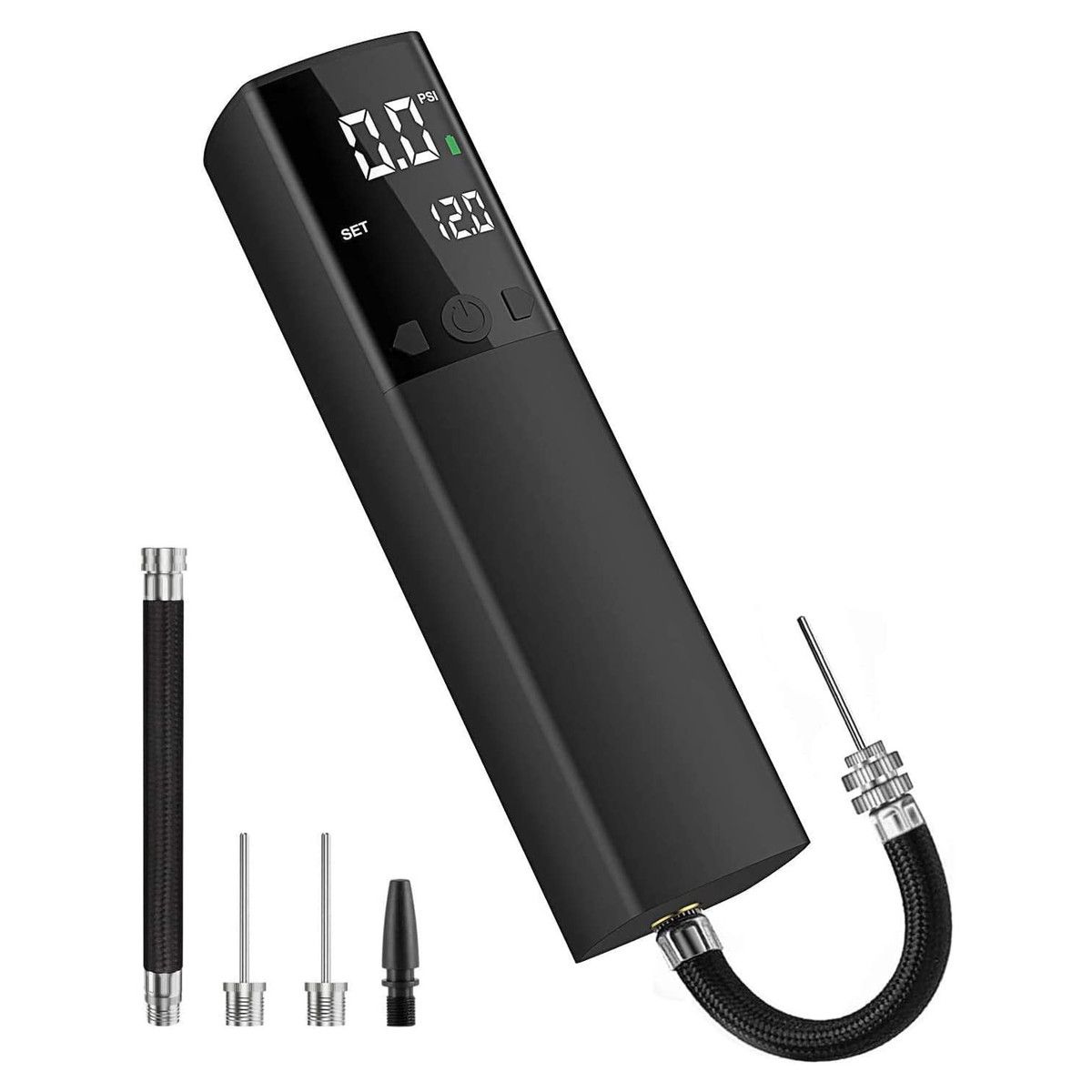 Electric Ball Pump,Smart Air Pump Portable Fast Ball Inflation with Precise Pressure Gauge and Digital LCD Display for Football Basketball Volleyball (2 Pin and 1 Spout)