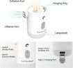 Portable Air Pump Electric Air Pump Rechargeable Battery Air Mattress Pump Ultralight Inflator with Led Light (Orange)