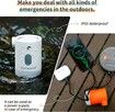 Portable Air Pump Electric Air Pump Rechargeable Battery Air Mattress Pump Ultralight Inflator with Led Light (Orange)