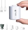 Tiny Pump Portable Air Pump Ultra-Mini Air Pump  Inflate Deflate for Pool Floats Air Bed Air Mattress Swimming Ring Vacuum Storage Bags (White)