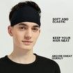 Sports Headbands,Moisture Wicking Workout Headband,Sweatband Headbands for Running,Cycling,Football,Yoga,Hairband for Women Men,5 Pack