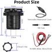 12V Socket USB Charger Dual QC 3.0 with LED Voltmeter Waterproof Car Charger Adapter for RV Marine Motorcycle