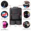 2P Backseat Car Organizer, Kick Mats Back Seat Protector with Touch Screen Tablet Holder 9 Pockets Black