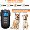 Dog Training Collar for 2 Dogs with Remote, Waterproof Rechargeable Electric Dog Shock Collar with Beep Vibration