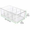 2pcs Kitchen Bathroom Makeup Organizers Storage Box with 4 Compartments for Makeup, Cabinet and Refrigerator More in Plastic