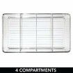 2pcs Kitchen Bathroom Makeup Organizers Storage Box with 4 Compartments for Makeup, Cabinet and Refrigerator More in Plastic