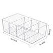 2pcs Kitchen Bathroom Makeup Organizers Storage Box with 4 Compartments for Makeup, Cabinet and Refrigerator More in Plastic