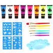 8Pcs UV Paint Makeup Glow in The Black Light Body Face Paint UV Halloween world cup Christmas Kit Fluorescent  Cosplay Costumes, Parties and Festivals