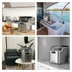 20kg Ice Maker Machine Clear Cube Making Countertop Home Commercial 2 Water Filling Methods Stainless Steel Maxkon