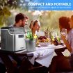 20kg Ice Maker Machine Clear Cube Making Countertop Home Commercial 2 Water Filling Methods Stainless Steel Maxkon