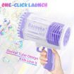 Rocket Bubble Gun Soap Machine Blower Launcher Maker Toy with LED lights Lithium Kids Gift Party Wedding Summer Purple