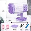 Rocket Bubble Gun Soap Machine Blower Launcher Maker Toy with LED lights Lithium Kids Gift Party Wedding Summer Purple
