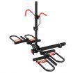 2 E Bike Rack Electric Bicycle Carrier Hitch Rear Platform for Car SUV Foldable 2 Inch Hitch Receiver Steel 100Kg