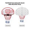 Mini Basketball Hoop Ring Indoor Portable Backboard Net Pump Door Wall Mounted System Stand Kids Genki 73 x 49cm