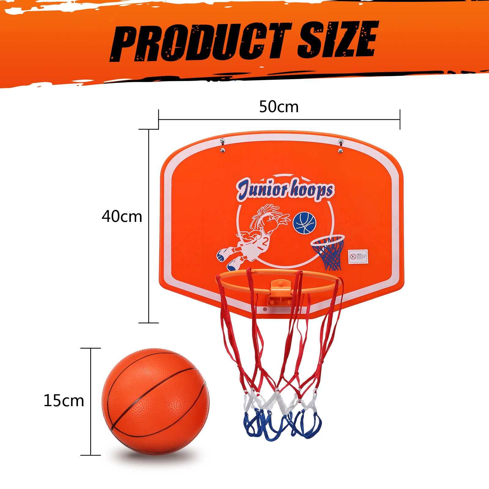 Basketball Hoop Mini Ring System Set Net Door Wall Mounted Backboard Indoor Hang Pump for Kids