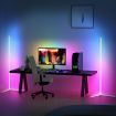 RGB LED Floor Lamp Corner Light Standing Lighting Remote Control for Living Room Bedroom 158CM White