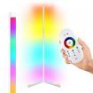 RGB LED Floor Lamp Corner Light Standing Lighting Remote Control for Living Room Bedroom 158CM White