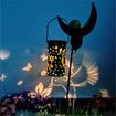 Hanging Solar Lanterns hummingbird Outdoor Waterproof Metal LED Decorative Lights Landscape, Courtyard, Camping, Garden, Tabletop, Backyard, Patio