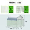 Chicken Run Coop Walk In Cage Chook Pen Shelter Rabbit Hutch Dog Cat Enclosure Large Bird Cage 280x190x195cm