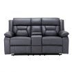 2 Seater Sofa Recliner Chair Armchair Couch Lounge Living Room Chairs Microfiber PP Adjustable Footrest Headrest Grey