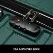 3 Piece Luggage Set Hard Carry On Travel Suitcases Trolley Lightweight with TSA Lock and 2 Covers Green