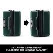 3 Piece Luggage Set Hard Carry On Travel Suitcases Trolley Lightweight with TSA Lock and 2 Covers Green